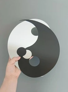 Bộ 4 miếng dán tường bằng nhựa, gương trang trí hình âm dương bằng nhựa hiện đại dùng để trang trí nhà cửa, quà tặng tuyệt vời nhất - Nhiều màu - Xem 5