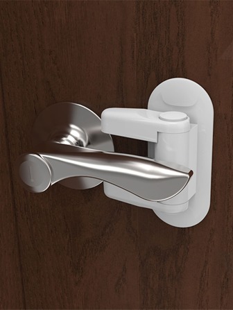 1pc Plain Lock, White Plastic Door Lock Protector For Household