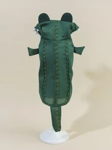 1pc Crocodile Design Pet Costume Halloween Halloween Costumes - Army Green - View 5