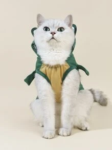 1pc Crocodile Design Pet Costume Halloween Halloween Costumes - Army Green - View 7