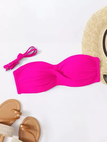 SHEIN Swim Vridning Enkel Sexig Bikini Topp