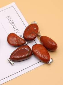 5入組/套石頭DIY吊墜 - 紅色 - 查看 1