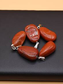 5入組/套石頭DIY吊墜 - 紅色 - 查看 2