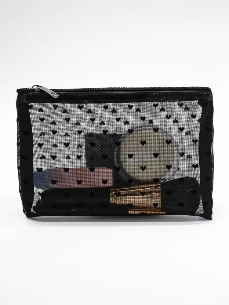 Simple Style Mesh Cosmetic Bag With Heart Shape Pattern, Makeup Bag Makeup Pouch Skincare Bag Toiletry Bag Packing Cubes, Travel Essentials Cruise Essentials Dorm Essentials, Wedding Bridesmaid Gifts, Mom Gifts, Birthday Gifts, Gifts For Friends And Teachers, Home Decor, Bathroom Living Room Bed Make Up Organizer, Nail Polish Organizer Makeup Bag Storage Makeup Case Makeup Travel Toiletry Organizer Essentials Gifts Storage Zipper Accessories Nail, Makeup Bag, Makeup Pouch, Bag, Makeup Cases, Small Makeup Bag,Makeup Pouch,Cosmetic Bag,Travel Essential,Large Capacity,Large Makeup Bag,Christmas Gifts,Pouch,Travel,Gifts For Women Travel Essential,Pouch,Clutch / Small Handbag, Makeup Organizer,Makeup Organize,Pouch,Brush Holder,Mini Pouch,Large Capacity Pouch,Gifts For Women,Christmas Gifts,Gift Ideas For Women,Pouch,Makeup Pouch,Travel Essential