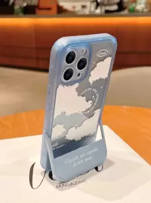 Funda para móvil con patrón de nubes con Soporte invisible escritorio - Multicolor - Ver 1