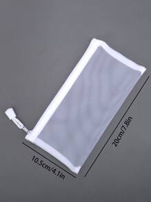 1pc Portable Mesh Pencil Bag - Perfect Office Stationery Pouch For Students & Adults Back To School,Back To School,School Supplies,Pencil Case,Pencil Pouch,School Bag