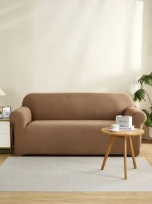 1pc Ghế sofa màu rắn - màu nâu - Xem 1