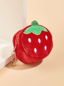 Strawberry Design Pet Treat Pouch - Red - View 1