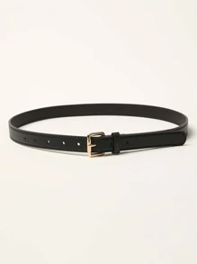 Square Buckle Belt Summer, School Fall, Autumn, Halloween - Black - View 2