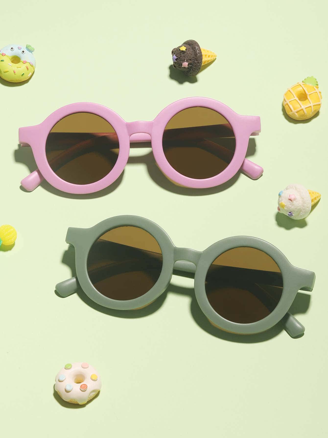 2副兒童圓框太陽鏡