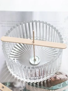 5入組木製11.4cm燭芯固定支架適用於蠟燭DIY - 米色 - 查看 3