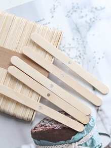 5入組木製11.4cm燭芯固定支架適用於蠟燭DIY - 米色 - 查看 5