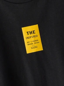 SHEIN 青少年男孩 3 件装字母图案迷彩 T 恤