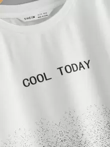 SHEIN 青少年男孩 3 件装字母图案迷彩 T 恤