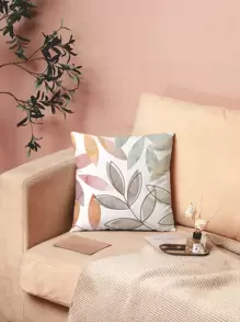 1入組樹葉印花靠墊套不附帶墊芯 - 彩色 - 查看 3