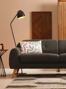 1入組樹葉印花靠墊套不附帶墊芯 - 彩色 - 查看 4