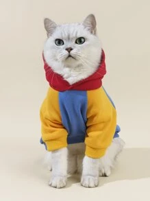 PETSIN Sudadera con capucha de bloques de color para perros - Sudadera cálida y audaz para perros; Diseñada para aventuras de otoño e invierno, salidas festivas, reuniones familiares, ejercicio diario y comodidad con estilo. - Multicolor - Ver 3