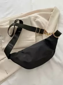 Riñonera ligera, informal, acolchada, con múltiples bolsillos, para adolescentes, niñas, mujeres, estudiantes universitarias, novatos y trabajadores administrativos, perfecta para oficina, universidad, trabajo, negocios, desplazamientos, actividades al aire libre, viajes, salidas - Negro - Ver 5