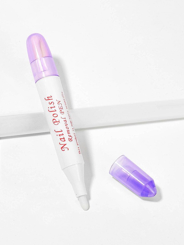 1Pc Purple Nail Polish Corrector Remover Pen Without Refill Dual Tipped