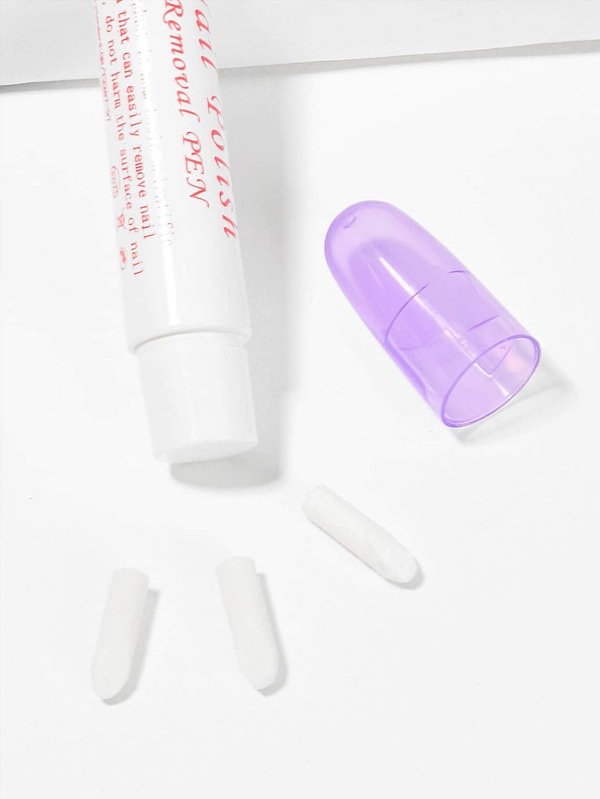 1Pc Purple Nail Polish Corrector Remover Pen Without Refill Dual Tipped