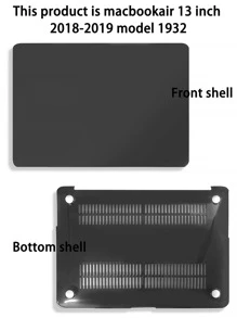 2 chiếc Vỏ rắn tương thích với Macbook Air A1932 13 inch - màu đen - Xem 8