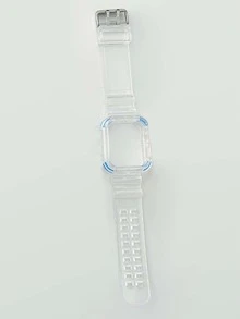 二合一透明殼套和錶帶適用於Apple Watch - 無色 - 查看 4