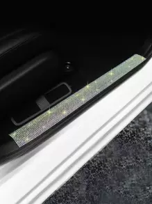 1pc Rhinestone Decor Car Door Sill Trim - Multicolor - View 2
