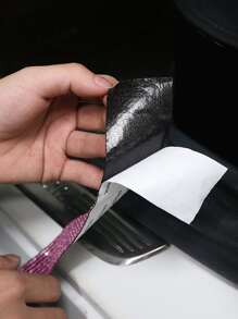 1sheet Rhinestone Decor Car Protection Sticker - Pink - View 5