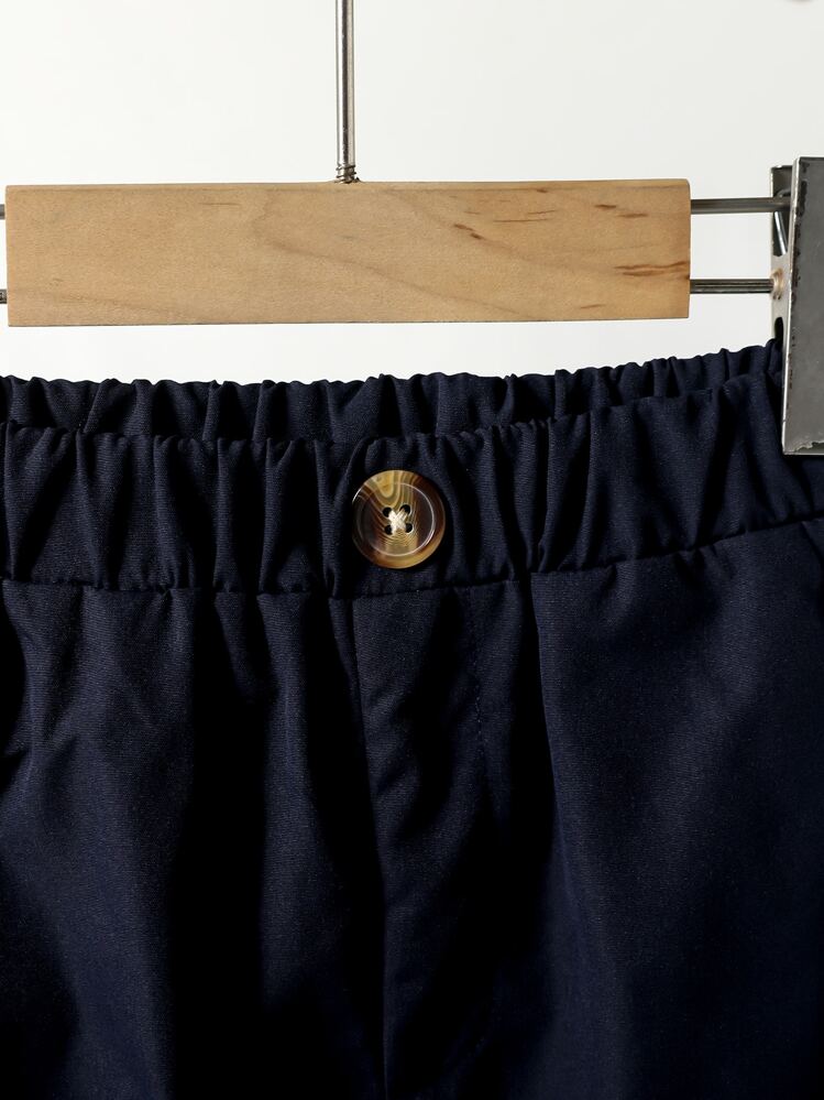 SHEIN Tween Boy Plaid Print Vest Blazer & Solid Shirt & Pants - Blue - View 4