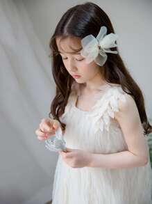 網紗外國風格露背無袖女小童洋裝夏天孩子們背心洋裝孩子們公主裙