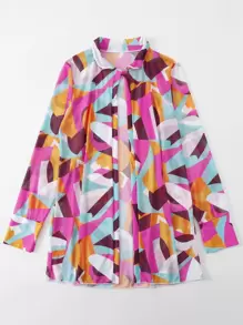 SHEIN Swim Summer Beach Allover Print Kimono - Multicolor - View 6