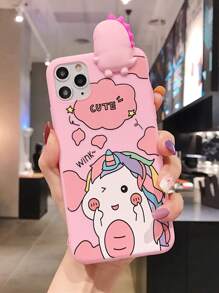 3d Dinosaur Shaped Phone Case With Stand And Lanyard, Compatible With Iphone15 Promax, Compatible With Samsung S23, Full Coverage Soft Shell,International Version, Not The Domestic Version - Baby Pink - View 2