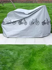摩托車和自行車防水防塵罩，適合自行車/小型摩托車使用 - 灰色 - 查看 1