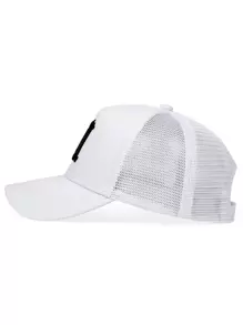 Men Letter Embroidery Trucker Hat Casual - White - View 2