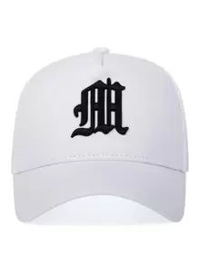 Men Letter Embroidery Trucker Hat Casual - White - View 4