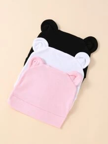 Bebé 3 piezas Gorro oreja con diseño - Multicolor - Ver 3