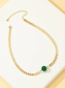 球裝飾項鍊 - 綠色 - 查看 2