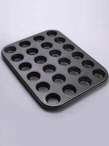 1pc Silicone Muffin Pan for Baking 24 Cups Non-Stick Mini Cupcake Pan, Silicone - Grey - View 4