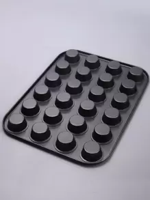 1pc Silicone Muffin Pan for Baking 24 Cups Non-Stick Mini Cupcake Pan, Silicone - Grey - View 6