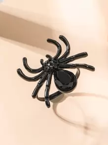Halloween Spider Decor Ring - Black - View 1