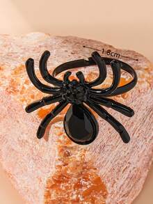 Halloween Spider Decor Ring - Black - View 3