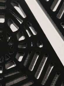 Halloween Spider Web Detail Drop Earrings - Black - View 4