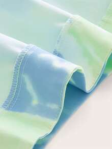 Dopamine Dressing Tie Dye Drawstring Waist Shorts - Multicolor - View 3