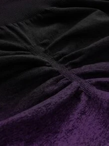 Yoga Trendy Quần Shorts Thể thao Nữ Xù Ombre - Màu tím - Xem 3