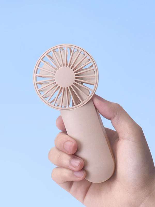 AOYI 1pc Rechargeable Portable Handheld Mini Fan With One Speed Setting For Outdoor Use, Comes With A Lanyard
