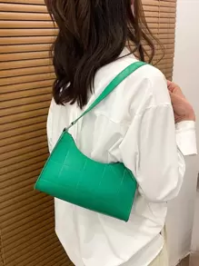 Minimalist Quilted Bag - Green - View 5