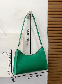Minimalist Quilted Bag - Green - View 8