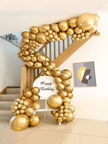 102 piezas guirnalda de globos de color metálico - Dorado - Ver 2