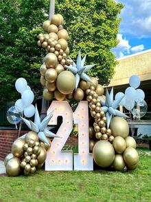 102 piezas guirnalda de globos de color metálico - Dorado - Ver 3