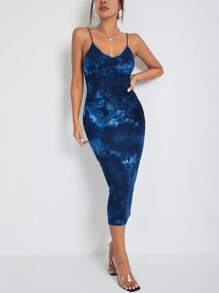 SHEIN VCAY Tie Dye Slip Dress - Multicolor - View 3